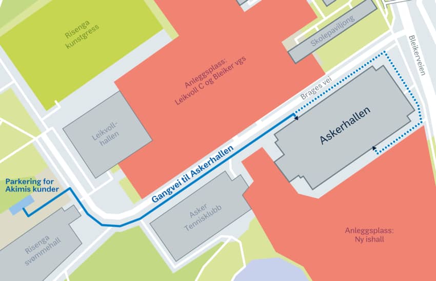 Parkering for Akimi Asker pasienter